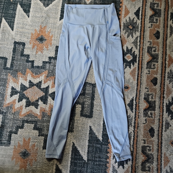 Buffbunny Collection Pants - Buff bunny baby blue medium leggings with pockets.